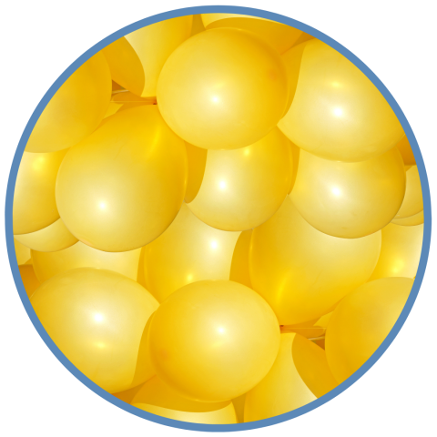 Bunch of yellow balloons