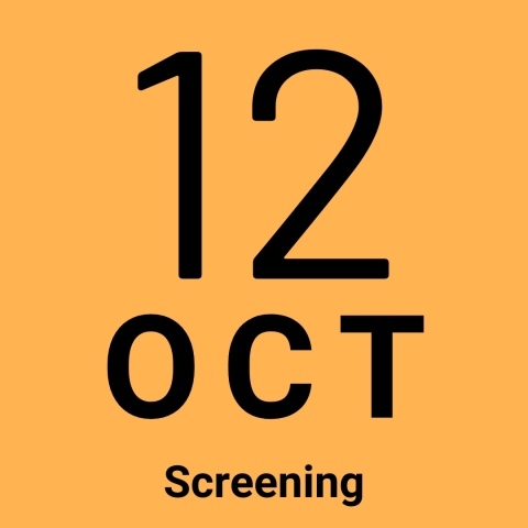 Yellow background with 12 OCT Screening