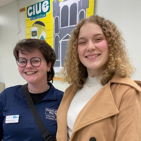 Two smiling young people