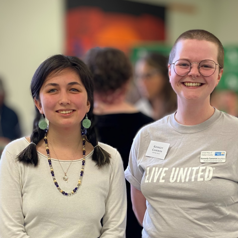 Two smiling young people