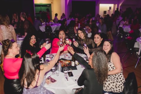 group of women at cocktail party